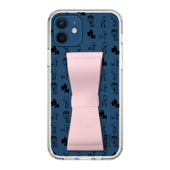 Slim Protection Case - STAND & RING RIBBON Sakura Pink［ Rune Naito - RUNE Animal Dog ］