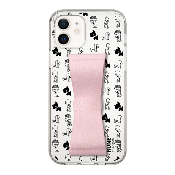 Slim Protection Case - STAND & RING RIBBON Sakura Pink［ Rune Naito - RUNE Animal Dog ］