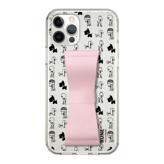 Slim Protection Case - STAND & RING RIBBON Sakura Pink［ Rune Naito - RUNE Animal Dog ］