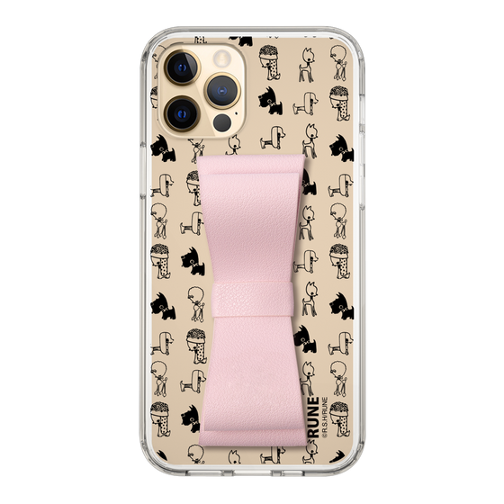 Slim Protection Case - STAND & RING RIBBON Sakura Pink［ Rune Naito - RUNE Animal Dog ］