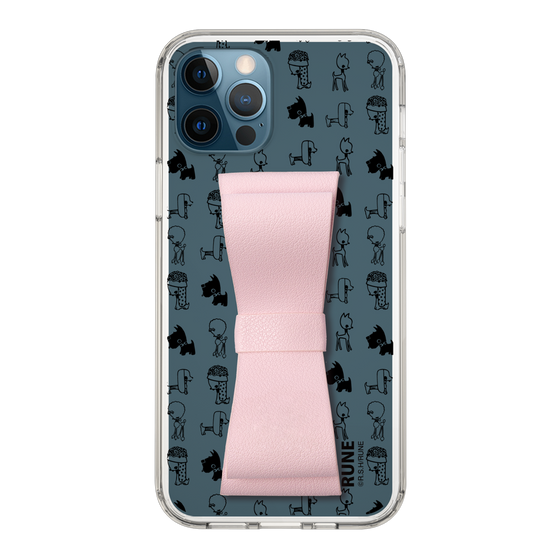 Slim Protection Case - STAND & RING RIBBON Sakura Pink［ Rune Naito - RUNE Animal Dog ］