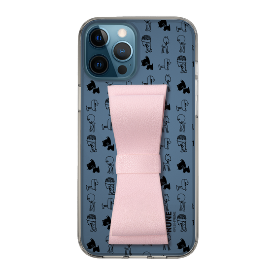 Slim Protection Case - STAND & RING RIBBON Sakura Pink［ Rune Naito - RUNE Animal Dog ］