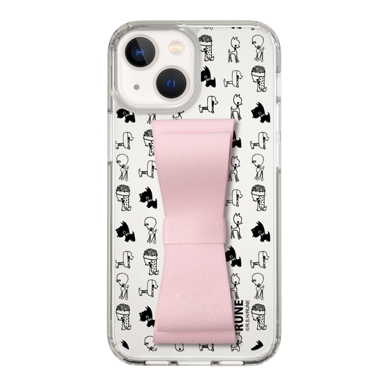 Slim Protection Case - STAND & RING RIBBON Sakura Pink［ Rune Naito - RUNE Animal Dog ］
