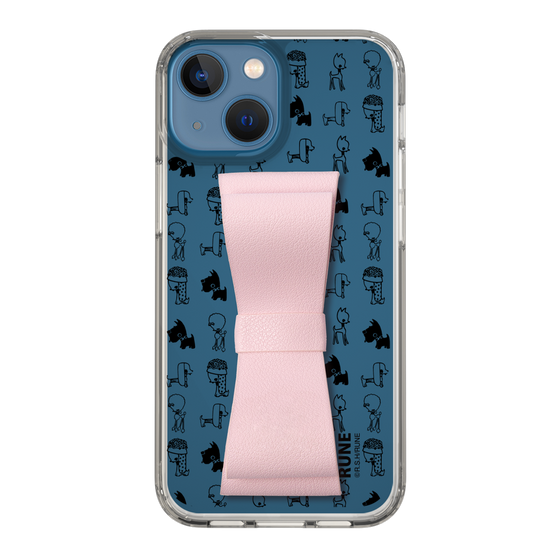 Slim Protection Case - STAND & RING RIBBON Sakura Pink［ Rune Naito - RUNE Animal Dog ］