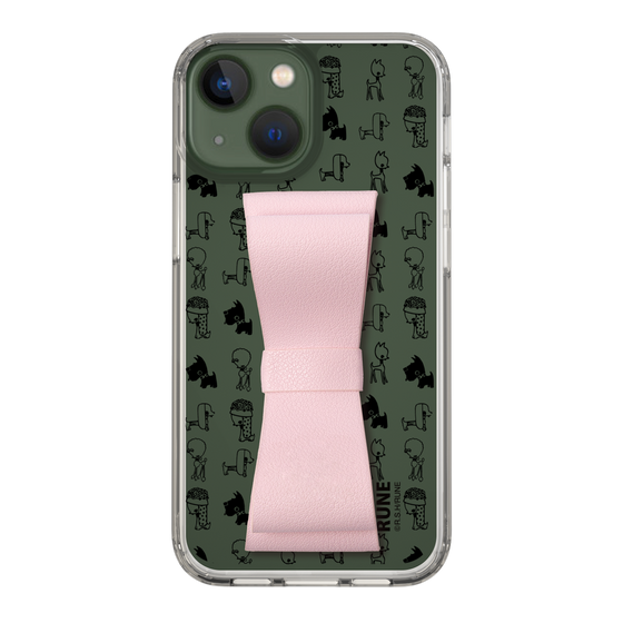 Slim Protection Case - STAND & RING RIBBON Sakura Pink［ Rune Naito - RUNE Animal Dog ］