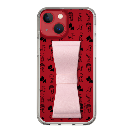 Slim Protection Case - STAND & RING RIBBON Sakura Pink［ Rune Naito - RUNE Animal Dog ］