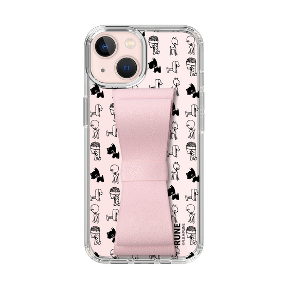 Slim Protection Case - STAND & RING RIBBON Sakura Pink［ Rune Naito - RUNE Animal Dog ］
