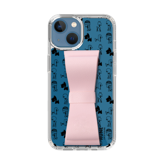 Slim Protection Case - STAND & RING RIBBON Sakura Pink［ Rune Naito - RUNE Animal Dog ］