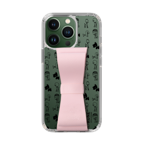 Slim Protection Case - STAND & RING RIBBON Sakura Pink［ Rune Naito - RUNE Animal Dog ］