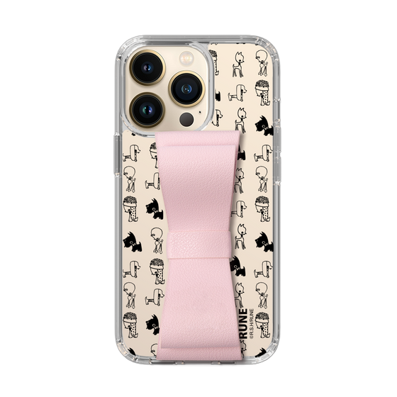 Slim Protection Case - STAND & RING RIBBON Sakura Pink［ Rune Naito - RUNE Animal Dog ］