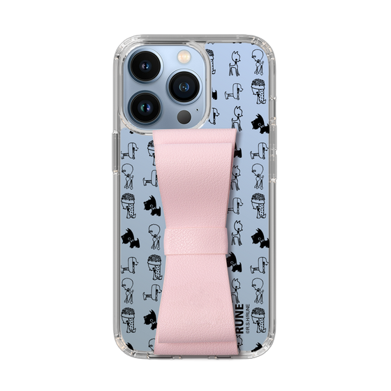 Slim Protection Case - STAND & RING RIBBON Sakura Pink［ Rune Naito - RUNE Animal Dog ］