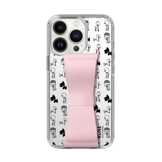 Slim Protection Case - STAND & RING RIBBON Sakura Pink［ Rune Naito - RUNE Animal Dog ］