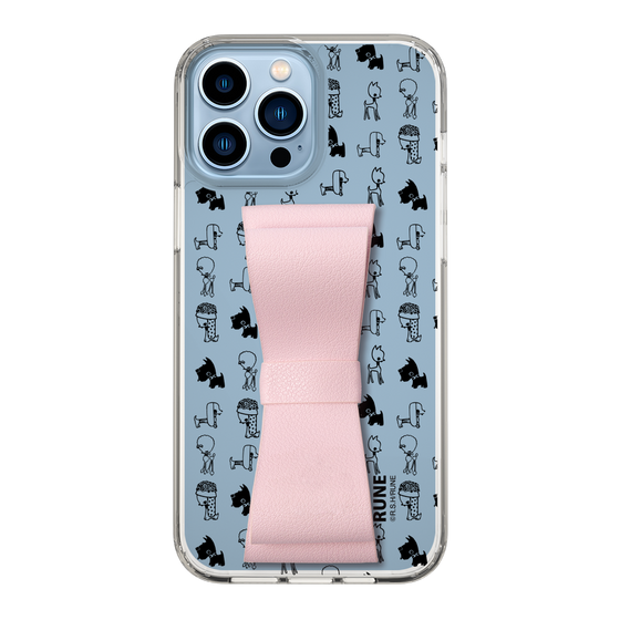 Slim Protection Case - STAND & RING RIBBON Sakura Pink［ Rune Naito - RUNE Animal Dog ］