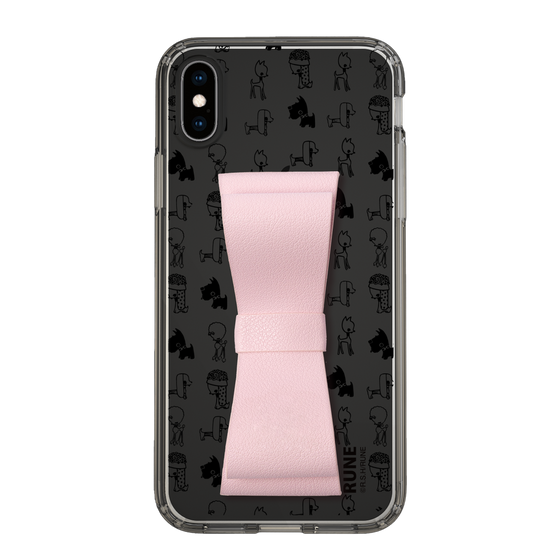 Slim Protection Case - STAND & RING RIBBON Sakura Pink［ Rune Naito - RUNE Animal Dog ］