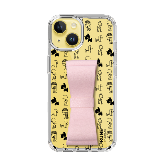 Slim Protection Case - STAND & RING RIBBON Sakura Pink［ Rune Naito - RUNE Animal Dog ］