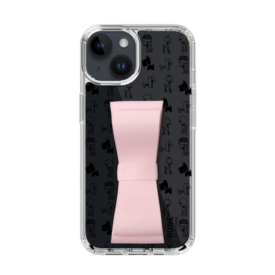 Slim Protection Case - STAND & RING RIBBON Sakura Pink［ Rune Naito - RUNE Animal Dog ］
