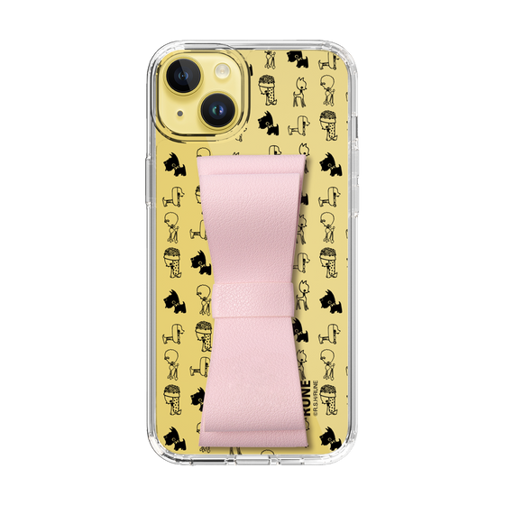 Slim Protection Case - STAND & RING RIBBON Sakura Pink［ Rune Naito - RUNE Animal Dog ］