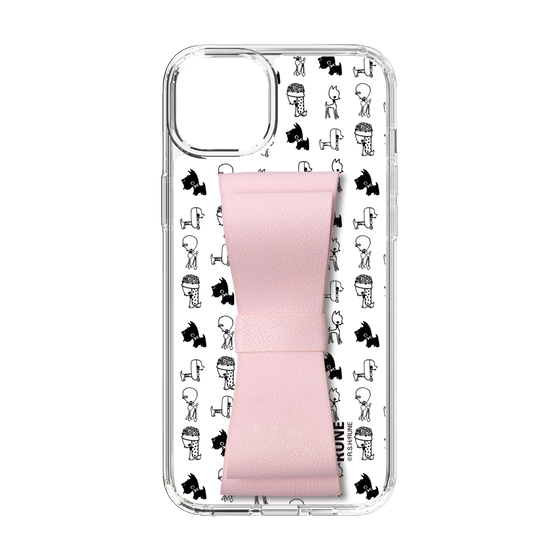 Slim Protection Case - STAND & RING RIBBON Sakura Pink［ Rune Naito - RUNE Animal Dog ］
