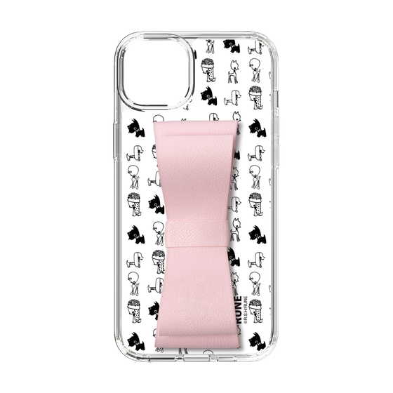 Slim Protection Case - STAND & RING RIBBON Sakura Pink［ Rune Naito - RUNE Animal Dog ］