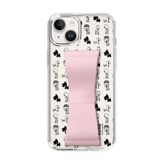 Slim Protection Case - STAND & RING RIBBON Sakura Pink［ Rune Naito - RUNE Animal Dog ］