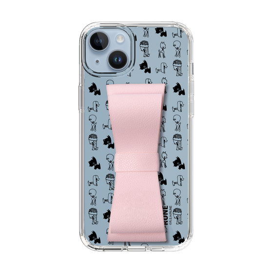 Slim Protection Case - STAND & RING RIBBON Sakura Pink［ Rune Naito - RUNE Animal Dog ］