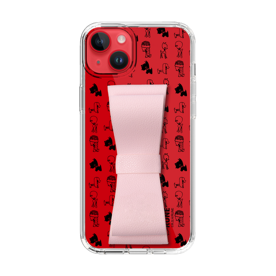 Slim Protection Case - STAND & RING RIBBON Sakura Pink［ Rune Naito - RUNE Animal Dog ］