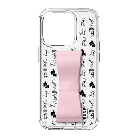 Slim Protection Case - STAND & RING RIBBON Sakura Pink［ Rune Naito - RUNE Animal Dog ］