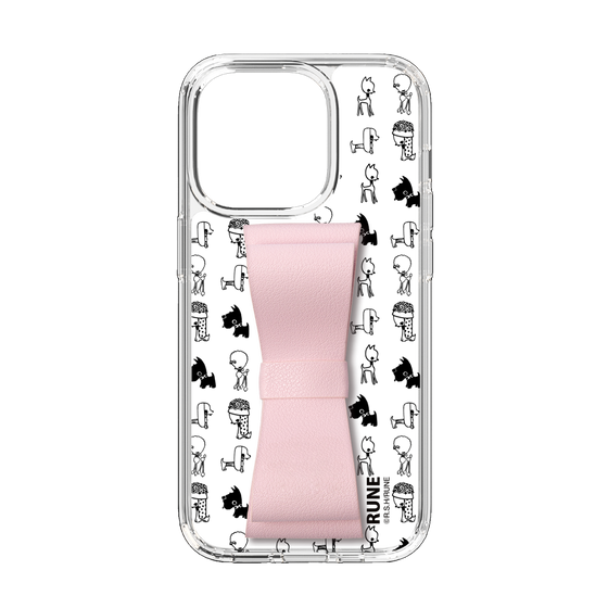 Slim Protection Case - STAND & RING RIBBON Sakura Pink［ Rune Naito - RUNE Animal Dog ］