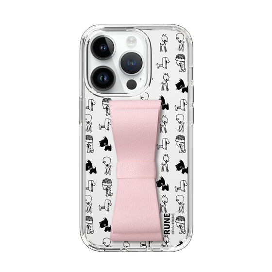 Slim Protection Case - STAND & RING RIBBON Sakura Pink［ Rune Naito - RUNE Animal Dog ］