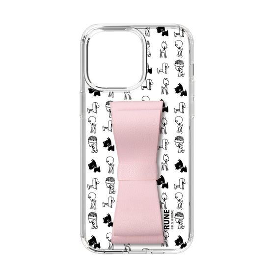 Slim Protection Case - STAND & RING RIBBON Sakura Pink［ Rune Naito - RUNE Animal Dog ］