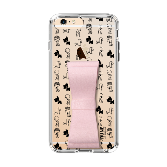 Slim Protection Case - STAND & RING RIBBON Sakura Pink［ Rune Naito - RUNE Animal Dog ］