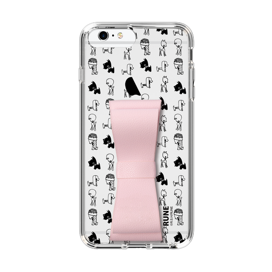 Slim Protection Case - STAND & RING RIBBON Sakura Pink［ Rune Naito - RUNE Animal Dog ］