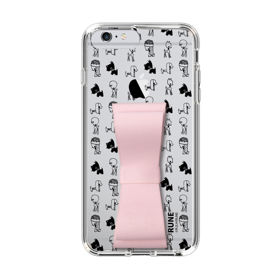 Slim Protection Case - STAND & RING RIBBON Sakura Pink［ Rune Naito - RUNE Animal Dog ］