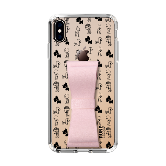 Slim Protection Case - STAND & RING RIBBON Sakura Pink［ Rune Naito - RUNE Animal Dog ］