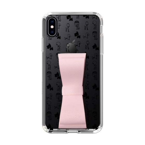 Slim Protection Case - STAND & RING RIBBON Sakura Pink［ Rune Naito - RUNE Animal Dog ］