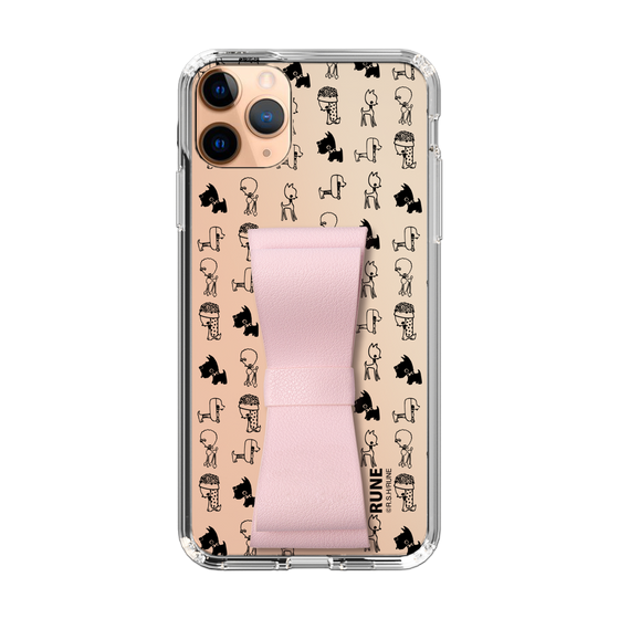 Slim Protection Case - STAND & RING RIBBON Sakura Pink［ Rune Naito - RUNE Animal Dog ］