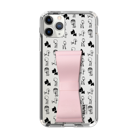 Slim Protection Case - STAND & RING RIBBON Sakura Pink［ Rune Naito - RUNE Animal Dog ］