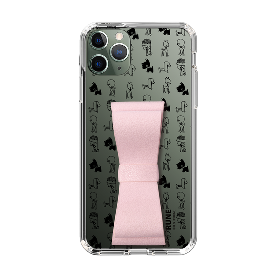 Slim Protection Case - STAND & RING RIBBON Sakura Pink［ Rune Naito - RUNE Animal Dog ］