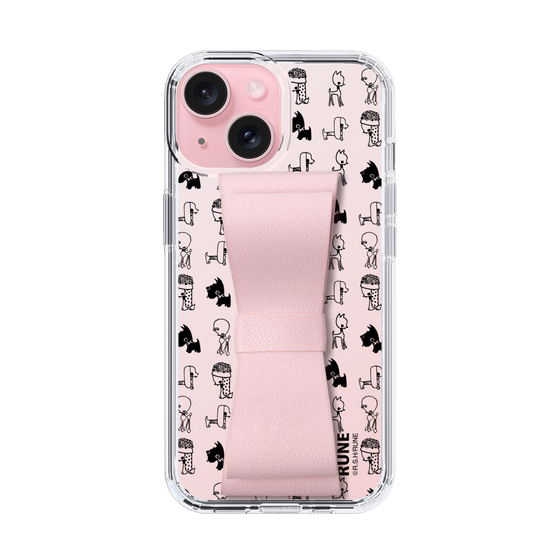 Slim Protection Case - STAND & RING RIBBON Sakura Pink［ Rune Naito - RUNE Animal Dog ］