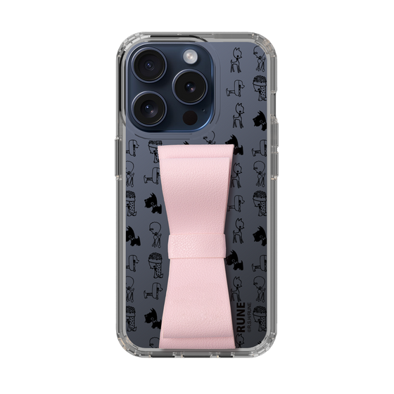 Slim Protection Case - STAND & RING RIBBON Sakura Pink［ Rune Naito - RUNE Animal Dog ］
