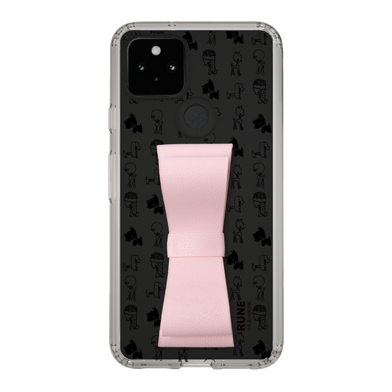 Slim Protection Case - STAND & RING RIBBON Sakura Pink［ Rune Naito - RUNE Animal Dog ］