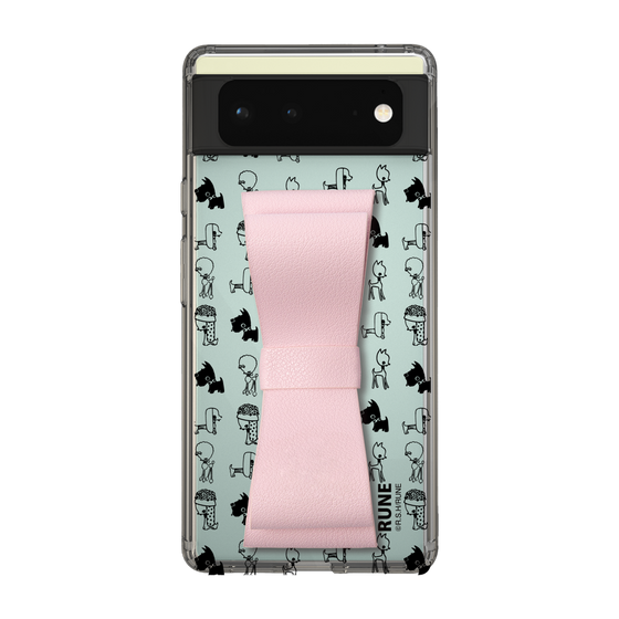 Slim Protection Case - STAND & RING RIBBON Sakura Pink［ Rune Naito - RUNE Animal Dog ］