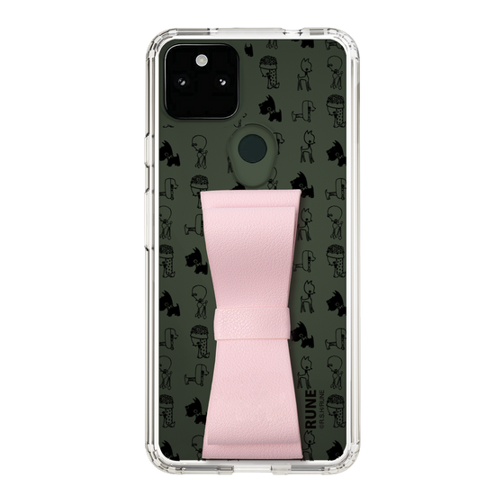 Slim Protection Case - STAND & RING RIBBON Sakura Pink［ Rune Naito - RUNE Animal Dog ］