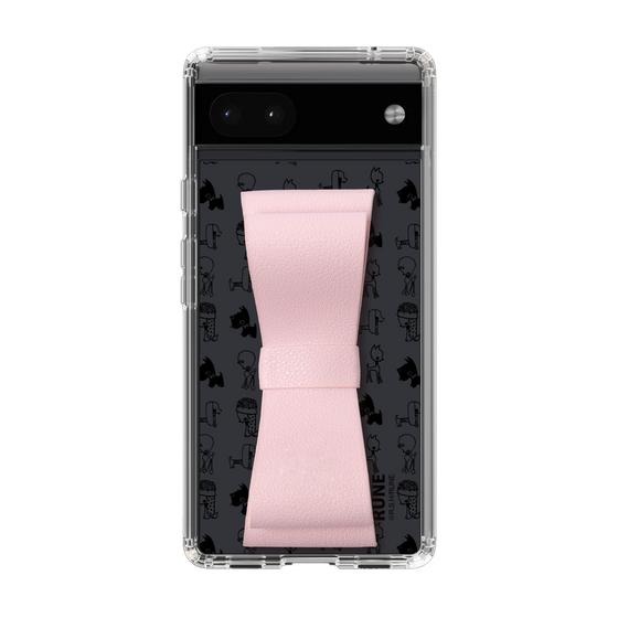 Slim Protection Case - STAND & RING RIBBON Sakura Pink［ Rune Naito - RUNE Animal Dog ］