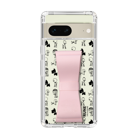 Slim Protection Case - STAND & RING RIBBON Sakura Pink［ Rune Naito - RUNE Animal Dog ］