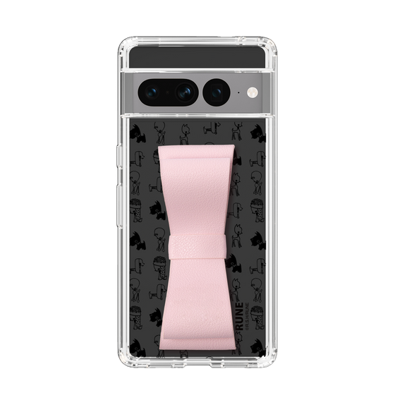 Slim Protection Case - STAND & RING RIBBON Sakura Pink［ Rune Naito - RUNE Animal Dog ］