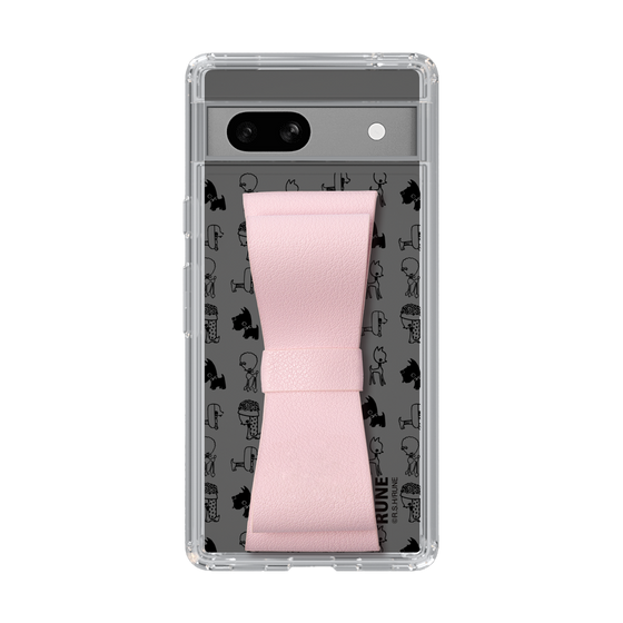 Slim Protection Case - STAND & RING RIBBON Sakura Pink［ Rune Naito - RUNE Animal Dog ］