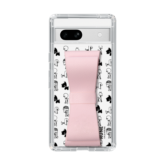 Slim Protection Case - STAND & RING RIBBON Sakura Pink［ Rune Naito - RUNE Animal Dog ］