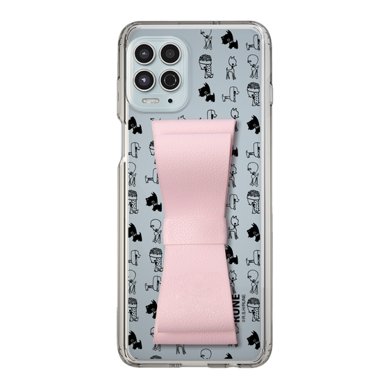 Slim Protection Case - STAND & RING RIBBON Sakura Pink［ Rune Naito - RUNE Animal Dog ］