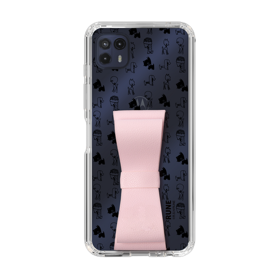 Slim Protection Case - STAND & RING RIBBON Sakura Pink［ Rune Naito - RUNE Animal Dog ］
